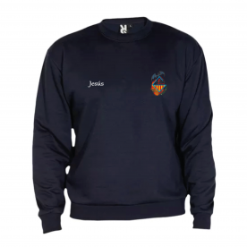 SUDADERA CLASICA SIN CAPUCHA ADULTO UNISEX MONTEOLIVETE AZUL MARINO + NOMBRE