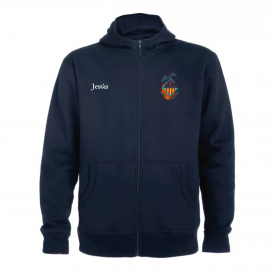 SUDADERA CON CAPUCHA Y CREMALLERA ADULTO UNISEX MONTEOLIVETE AZUL MARINO + NOMBRE