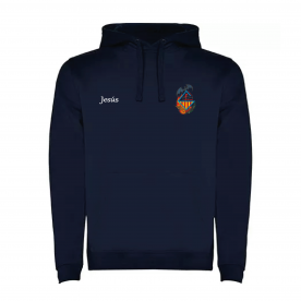 SUDADERA CON CAPUCHA URBAN ADULTO UNISEX MONTEOLIVETE AZUL MARINO + NOMBRE
