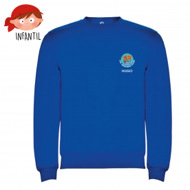 SUDADERA SIN CAPUCHA INFANTIL UNISEX BLAS GÁMEZ ROYAL + NOMBRE