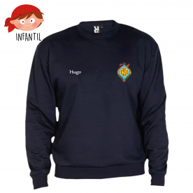 SUDADERA SIN CAPUCHA INFANTIL UNISEX MONTEOLIVETE AZUL MARINO + NOMBRE