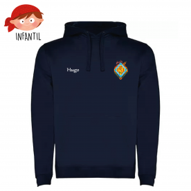SUDADERA CON CAPUCHA URBAN INFANTIL MONTEOLIVETE AZUL MARINO + NOMBRE