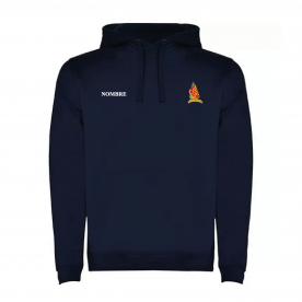 SUDADERA CON CAPUCHA ADULTO UNISEX GARCÍA BRUSTENGA AZUL MARINO + NOMBRE