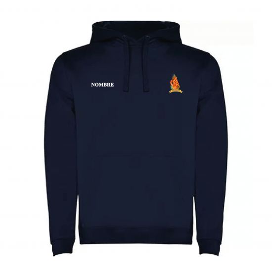 SUDADERA CON CAPUCHA ADULTO UNISEX GARCÍA BRUSTENGA AZUL MARINO + NOMBRE