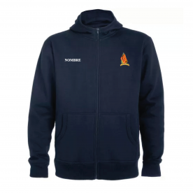 SUDADERA CON CAPUCHA Y CREMALLERA ADULTO UNISEX GARCÍA BRUSTENGA AZUL MARINO + NOMBRE