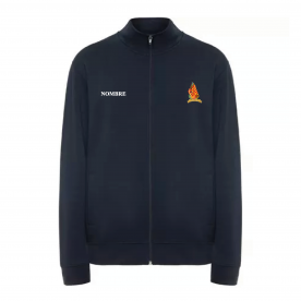 SUDADERA CON CREMALLERA ADULTO UNISEX GARCÍA BRUSTENGA AZUL MARINO + NOMBRE