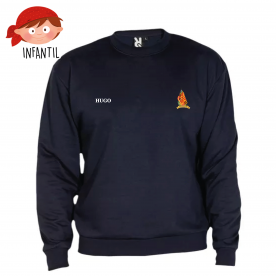 SUDADERA SIN CAPUCHA INFANTIL GARCÍA BRUSTENGA AZUL MARINO + NOMBRE