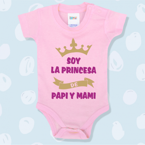 Body Bebé Personalizado con Nombre Soy la princesa de la casa