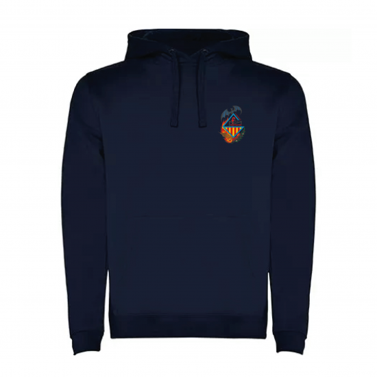 SUDADERA CON CAPUCHA URBAN ADULTO UNISEX MONTEOLIVETE AZUL MARINO + NOMBRE